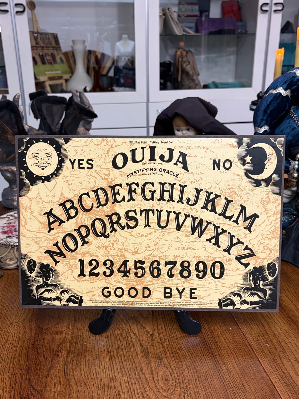 Hasbro William Fuld Ouija Mystifying Oracle Board with Display Stand 15”